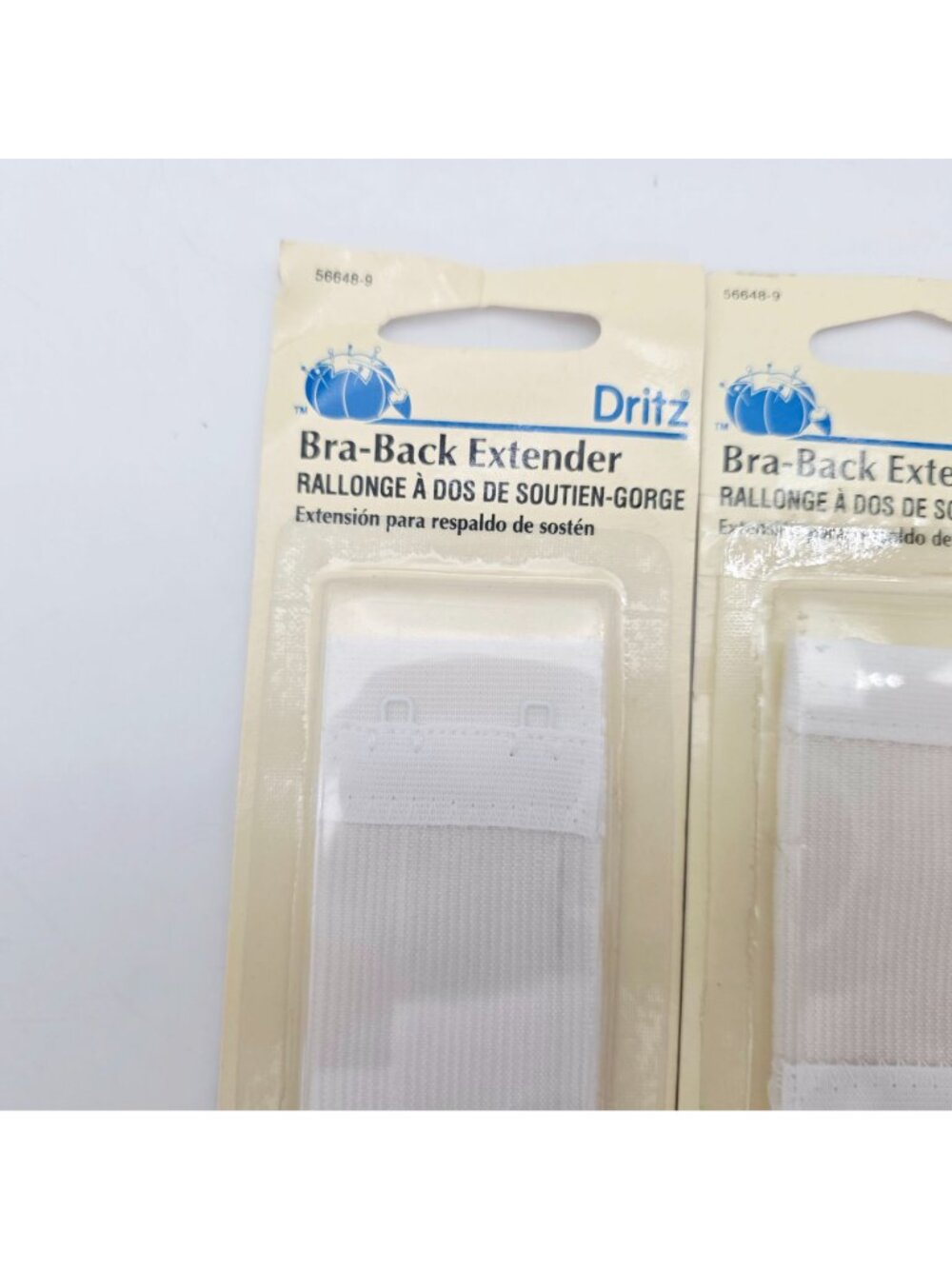 Dritz Bra-Back Extenders White 1.5 In & 1.25 In Soft Comfort Pack Of 3 - Picture 2 of 7
